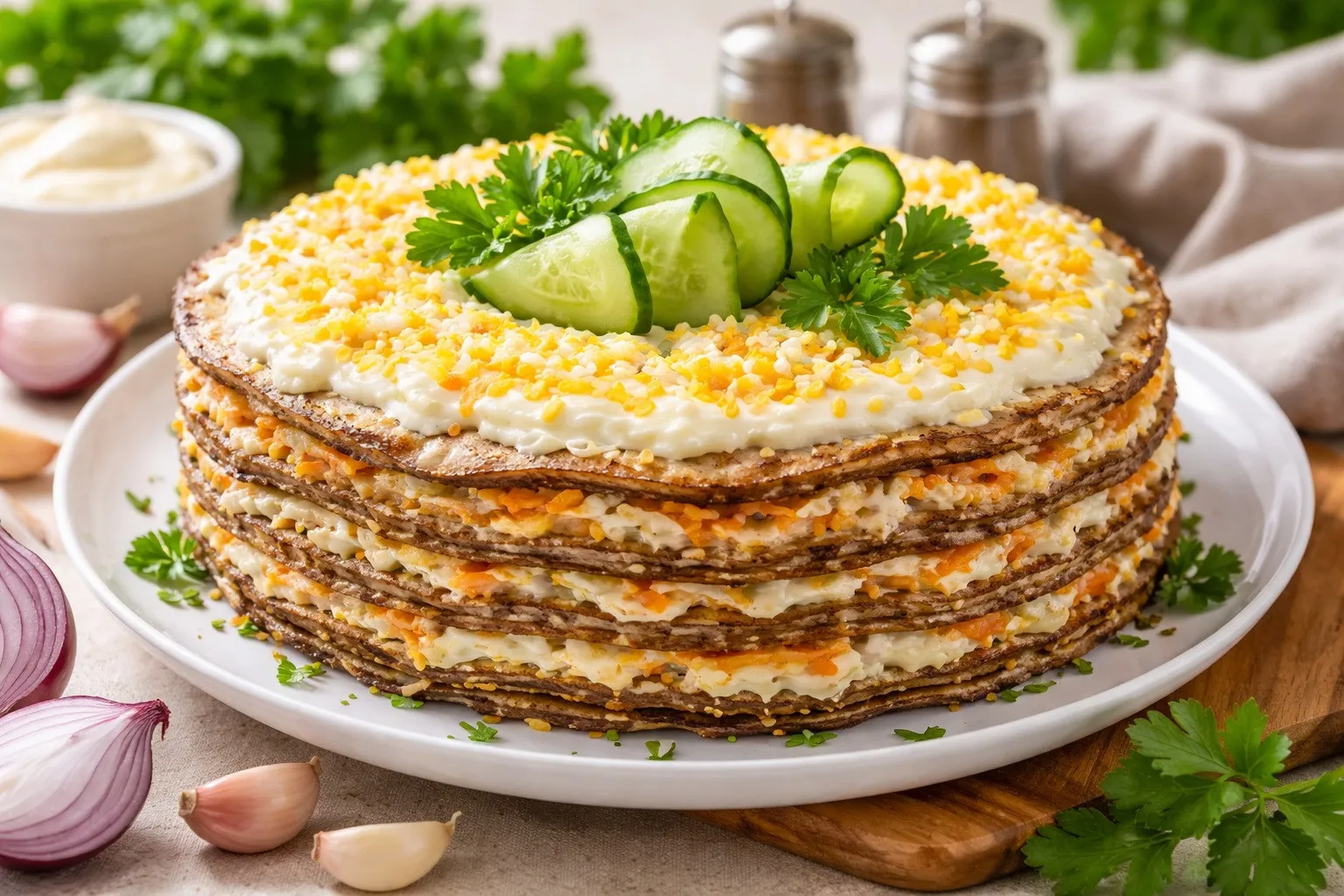 Печінковий торт за 30 хвилин: рецепт, яким точно попросять поділитися - today.ua