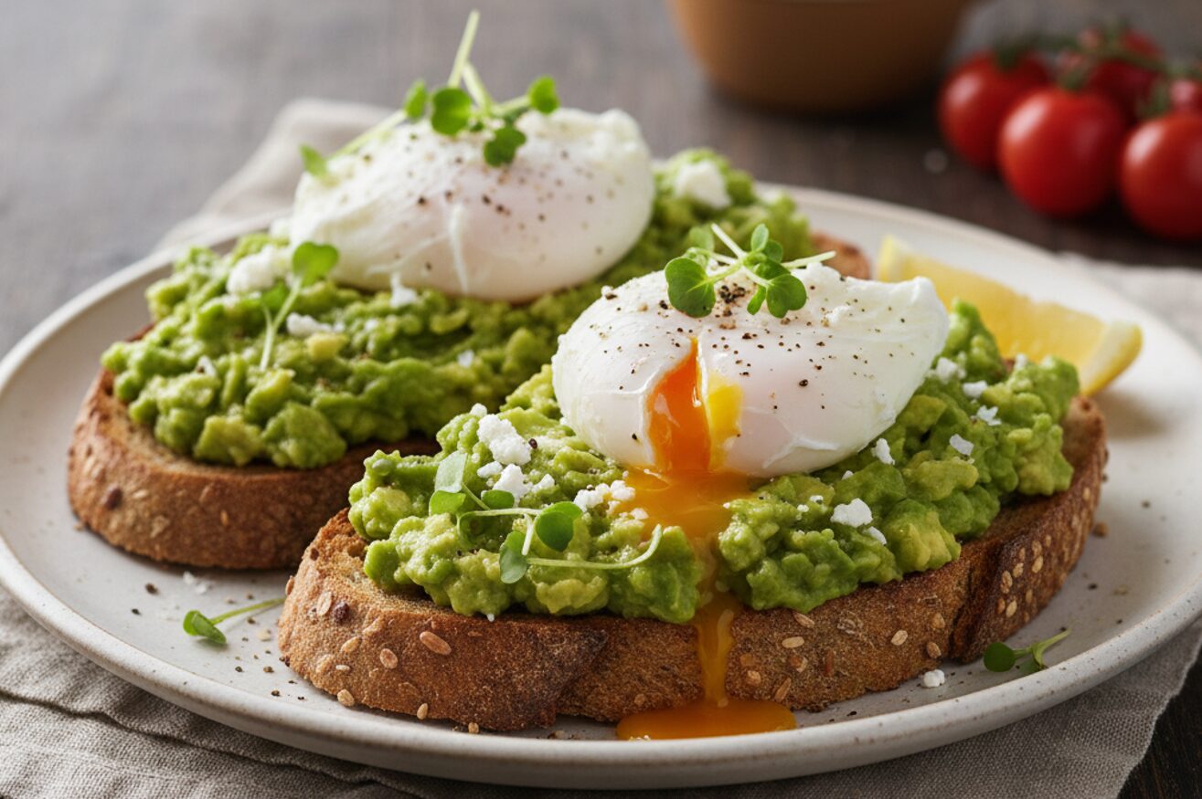 Авокадо-тост із яйцем пашот